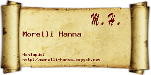 Morelli Hanna névjegykártya